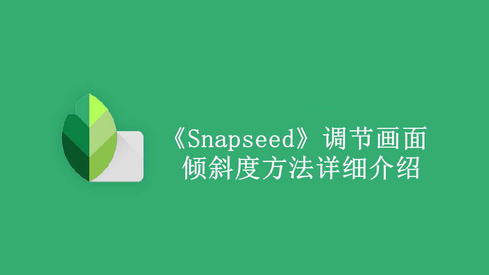 《Snapseed》新用户常见使用问题解决教程汇总【图文】