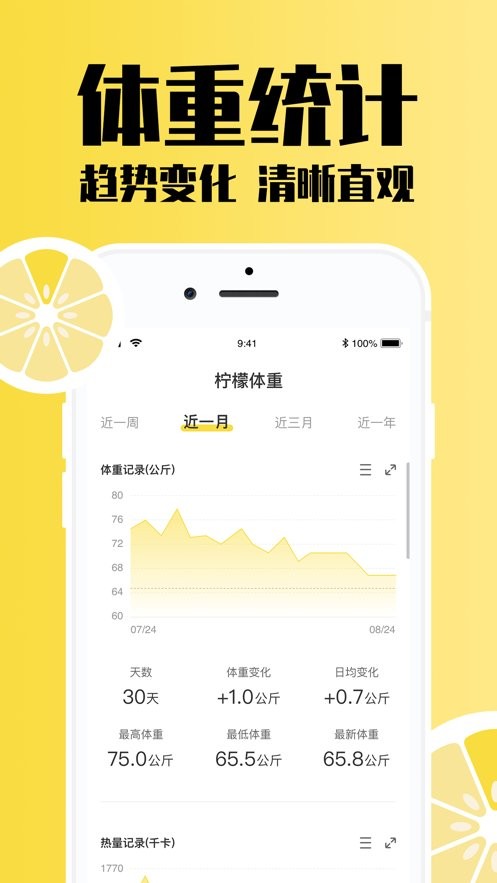 柠檬体重记录截图