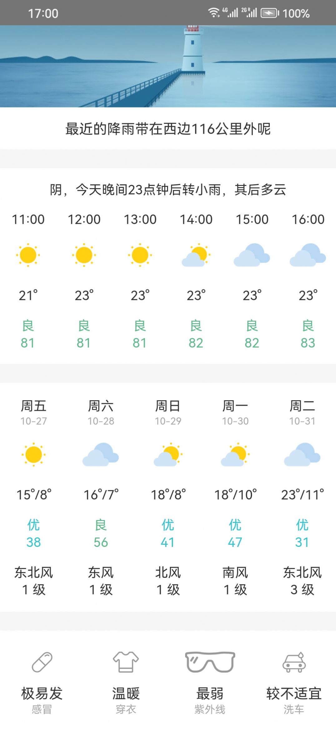 松鼠天气预报安卓手机版截图